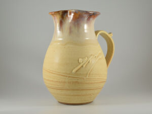 half gallon pottery pitcher from pottery studio in gatlinburg tn