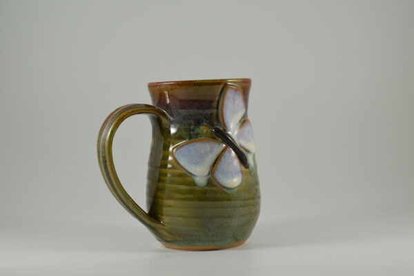 handcrafted butterfly mug from gatlinburg pottery studio
