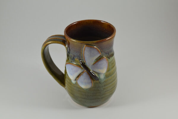 handcrafted butterfly mug from gatlinburg pottery studio