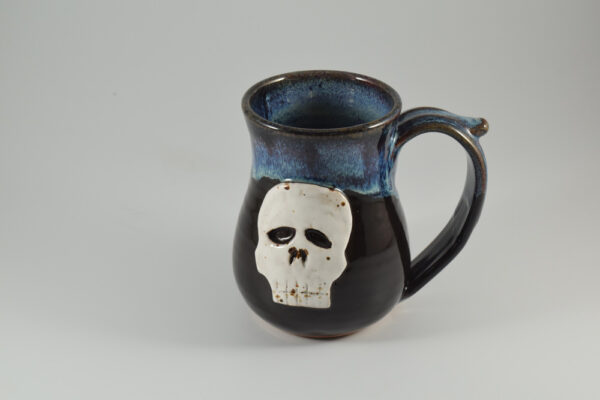 skull mug handcrafted by gatlinburg pottery studio fowlers clay works